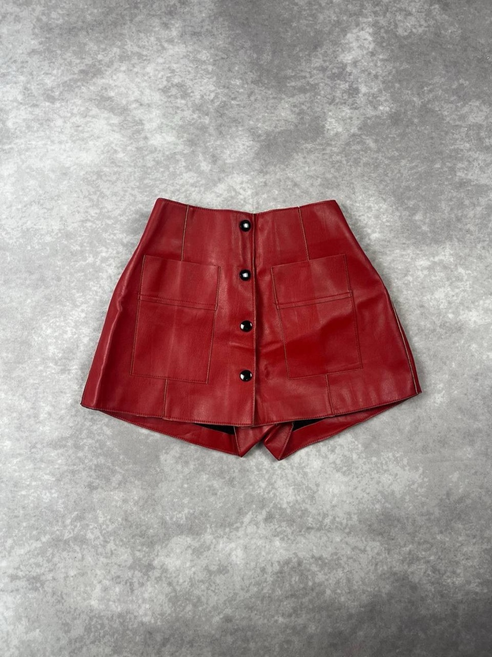 [339] Christian Dior Paris Red Leather Button